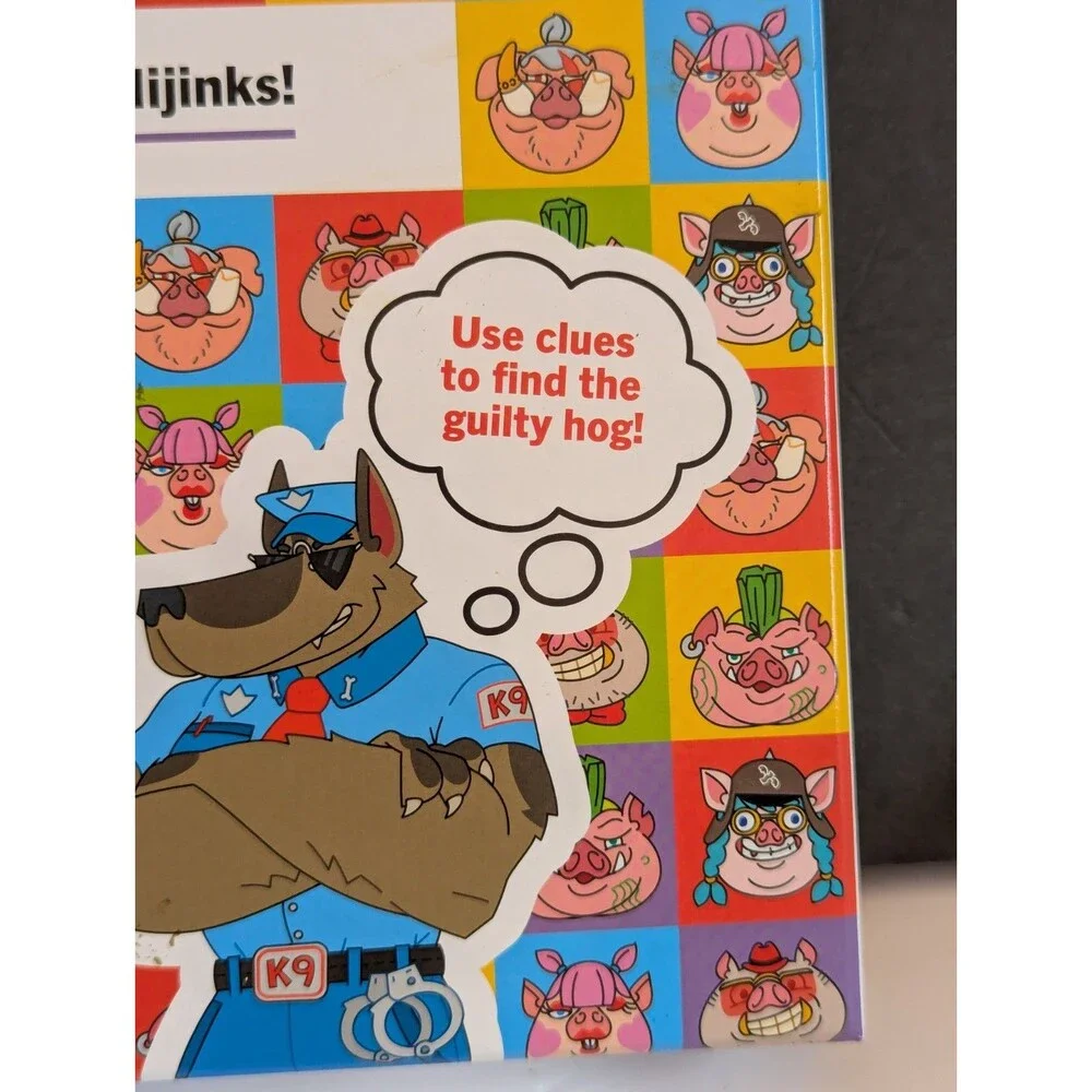 New! Hog- Wild Hijinks Guessing Board Game Family Mystery Game Ages 5+ 2 Player